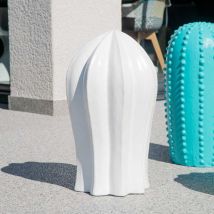 Wanda Collection – Statue jardin cactus blanc 70 cm – Hauteur 70 cm – Matières fibro-ciment – Largeur 35 cm – Type d'animal cactus
