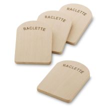 Set Di Sottopentole Per Raclette 4 Pezzi Baar, Tavola Per Raclette In Legno 14 X 9,5 Cm, Legno Di Faggio, Sottopentole Per Raclette, Parcheggio Per 