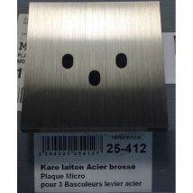Mod Elec 25-412 - Karo Brass Brushed Steel Front - 3 Lever Rockers