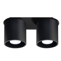 LEDKIA – Orbis 2 Black Ceiling Light – 26 cm Length – Aluminium – IP20 – Modern Minimalist Design