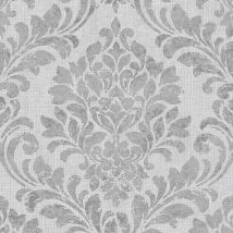 Muriva - Yöl Carta Da Parati Eleanor Damasco Darcy James Classic Grigio Metallico