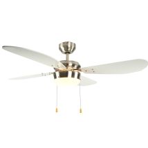 Aireryder - Ceiling Fan Classic Nickel / White With Light
