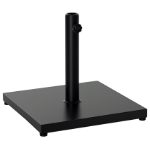 Base Per Ombrellone Quadrata Da 18kg Per Pali Da Ø3/3.5/3.8 Cm, 45x45x39 Cm, Nero