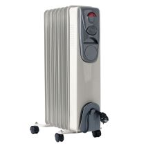 Hotserie - Radiateur À Mazout Radiateur Mobile À Mazout Avec Roulettes, Thermostat De Protection Contre La Surchauffe, Blanc, 3 Niveaux 600/900/1500 