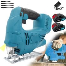 Stichsägen,18 V Lxt Akku-stichsäge 26 Mm ± 45 ° Säge Mit Variabler Geschwindigkeit + 4 Klingen + 2 X 3000-mah-akkus + Ladegerät,kompatibel Mit Makita-