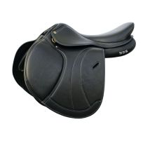 17'' = 43 Cm, Nero: Selle D'Obstacle Henri De Rivel Modèle Universel Selle En Cuir Doublé Avec Bandeau Interchangeable