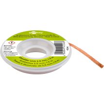 Filo Dissaldante 2 Mm Per Rimuovere La Saldatura Dai Giunti, 1,5 M, Rame Puro, Buona Conducibilità Termica.