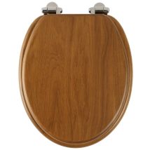 Roper Rhodes Honey Oak Wooden Soft Close Toilet Seat Top Fix Quick Release