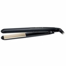 S1510 Haarglätter – Keramikplatten – 220 °C – 30 Sekunden Aufheizzeit – Schwarz mit goldenen Platten – Antistatisches Design