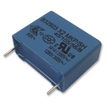 Condensateur Antiparasite 1uf 305vac X2 – Classe X2 – Trame 22,5mm – Dimensions 11x20,5x26,5mm – Tolérance 20% – Srpassives