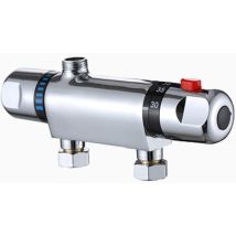 Keyoung – Miscelatore Termostatico Per Doccia – Finitura Cromata – Temperatura Di Sicurezza 38°c – Lega Resistente All'usura – Maniglia Antiscivolo
