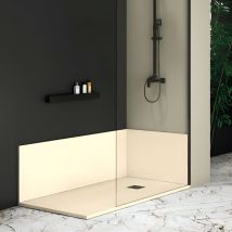 Duschrückwand NEXO beige 90x200 cm – wasserdicht – antibakterielle Oberfläche – hochwertiges Polyesterharz – leicht zu reinigen
