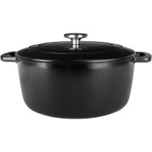 Cocotte Mit Deckel - Cosy & Trendy - Fontestic - Emaille-gusseisen - Ø28 Cm - 6,15 L - Für Alle Herdarten Einschließlich Induktion - Schwarz