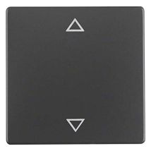 Hager - Touche Simple Volet Q.1 Q.3/anthracite Velours Berker 16206076