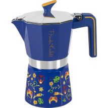 Pedrini Mokka Frida Kahlo Cafetière Bleu Intense Aluminium