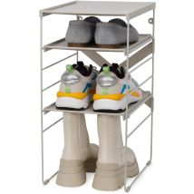 Verstellbares Schuhregal in Ecru – Joseph Joseph – Robustes und elegantes Design für Schuhe – Ideal für Flur und Garderobe