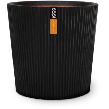 Konischer Vase - Capi Europe - Groove Nl - 36 X 34 - Schwarz