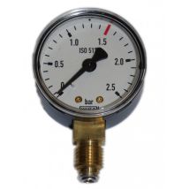 TLS – Manometro dell'ossigeno da 0 a 2,5 B – Pressione max: 2,5 bar – Filettatura: G1/4