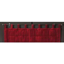 Linder - Testiera Per Letto A Balze, 1 27% Cotone 18 Percentlin 55% Poliestere (3) 100% Poliestere, Rosso, 160 X 70 Cm