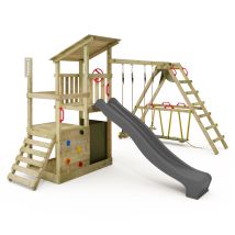 Parque Infantil De Madera Fatmoose Fruityforest Fun Con Surf Y Tobogan En Antracita