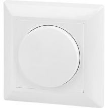 Abdeckrahmen LED-Drehdimmer – 84 x 84 x 19 mm – weiß – Drehknopf – glänzend