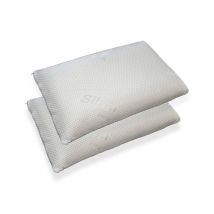 Talamo Italia Kissen Gemelli,ergonomisches Kissen "soap" Aus Perforiertem Memory Foam, 100 % Made In Italy, Mit Silberionenbeschichtung, Cm 71x41xh13,