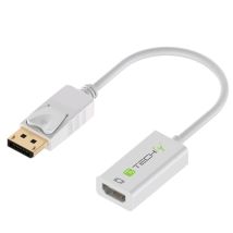 Techly Adattatore Displayport 1.2 Maschio / Hdmi Femmina 15cm Bianco
