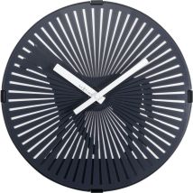 Wanduhr Walking Horse – Quarzuhr – 30,5 cm – Schwarz Weiß – Leises Uhrwerk – Geschenkidee für Pferdeliebhaber