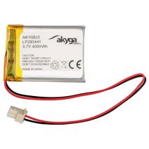 Pacco Batteria X Batteria Ricaricabile Speciale Akyga Lp293441 Lipo 3.7 V 400 Mah