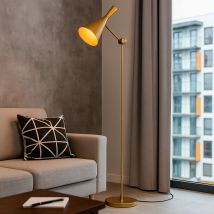 Barcelona LED – Lampadaire LED "Olivia" – Aluminium doré – Ø 250 mm, 1670 mm de hauteur, 40W, E27 – Intérieur, IP20