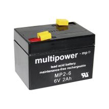 Multipower Mp2-6 A9620 Batteria Al Piombo 6 V 2 Ah Piombo-agm (l X A X P) 75 X 53 X 51 Mm Spina Piatta 4,8 Mm Esente Da