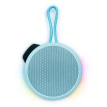 Bigben Party - Runde Bluetooth-lautsprecher Mit Tragegurt Und Lichteffekten - 15w - Pastellblau