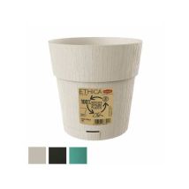 Macetero con reserva de agua Ethica Redondo 30cm H29cm - Plástico reciclado resistente al hielo y rayos solares