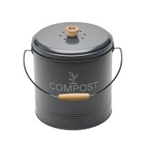 Secchio Rotondo Per Compost Grigio Da 8 Litri - 040615 - Guillouard