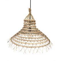LUMISKY Hängeleuchte GAIA – 60 x 60 x 44 cm – Dattelpalmenfaser – E27 Fassung – Ethno-Look – Handgefertigt