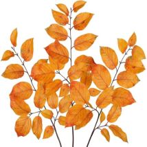 Set Di 3 Steli Di Foglie Autunnali Artificiali, 75 Cm, Rami Di Fogliame Autunnale Per Casa, Cucina, Fattoria, Centrotavola, Camino, Decorazione Della 