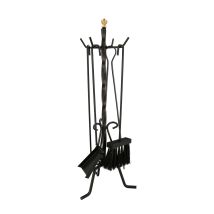 Kaminbesteck Set 'Torto' aus Schmiedeeisen – 4 Teile – 56 cm