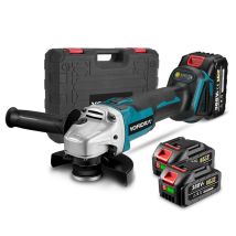 Winkelschleifer 125 Mm, 18v Akku-schleifer Mit 2 Akkus Und Ladegerät + Kunststoffbox