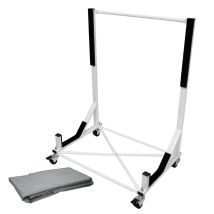 Ecd Germany Soporte De Hardtop - 4 Ruedas Bloqueables - Apoyo De Estacionamiento Seguro Y Estable - 76,5x52x93,5 Cm - Blanco - Acero Con Recubrimiento