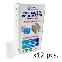 Confezione Da 12 Scatole Di 10 Ricariche Polifosfati Caldaia Ciascuno Ricariche Food Grade A Lunga Durata Anticalcare E Anticorrosivo Per Dosatori 