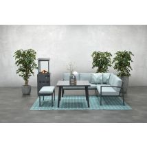 Dining-ecklounge Petone Inkl. Ecksofa, Bank Und Tisch Grau / Mint - Garden Impressions