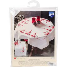 Centrotavola Prestampato Gnomi Di Natale Ricamo Biancheria Da Tavola Set Fai Da Te Size Kit Hobby Creativi Adulti Casa Decor Embroidery Runner Punto 