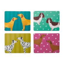 Creative Tops Set De 4 Sets De Table Rectangulaires Avec Motif De Chien De Chien, Verso De Liège, Résistant À La Chaleur, Résistant Aux Taches, 