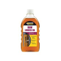 Everbuild – Raw Linseed Oil 500ml – Natural Wood Treatment for Cricket Bats, Oak Beams & Unpolished Timbers