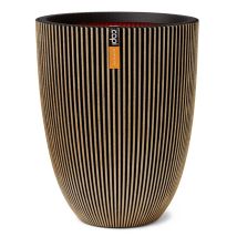 Capi - Vaso Elegante Groove 34x46 Cm Nero E Oro 445494