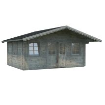 Abri De Jardin En Bois Helena 18,6 M2 Traité Gris