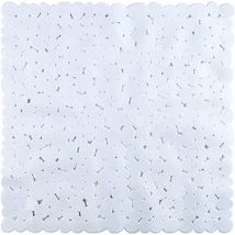 King Home Tappeto Interno Doccia Stone Bianco Quadro In Pvc 52x52 Cm