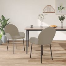 Nova - Sillas De Comedor 2 Unidades Terciopelo Gris Claro Vidaxl