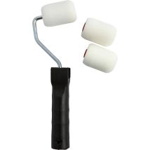 Creativ Company - Piccolo Rullo Con Manico, Rulli Per Pittura, 1 Set Con 1 Impugnatura E 3 Rulli, Larghezza: 5 Cm