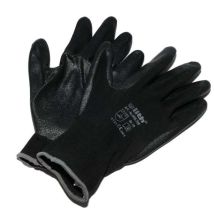 Ulith - 1 Paar Arbeitshandschuhe Nitril Schwarz Cat2 Nylon Strickbund En388 Gr.10